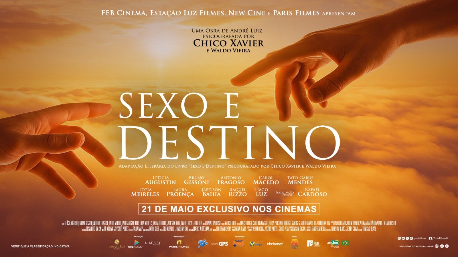 ‘Sexo e Destino’, adaptação do best-seller de André Luiz psicografado por Chico Xavier e Waldo Vieira, ganha cartaz e data de estreia nos cinemas