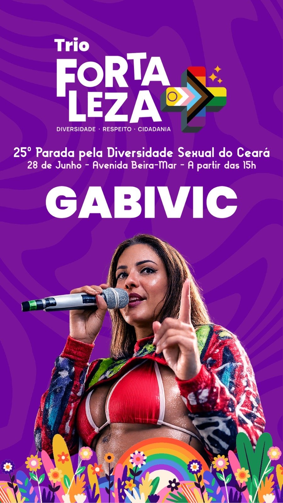 GABIVIC é uma das atrações confirmadas da 25ª Parada pela Diversidade Sexual do Ceará, que acontece no dia 28 de junho, na Avenida Beira-Mar, em Fortaleza