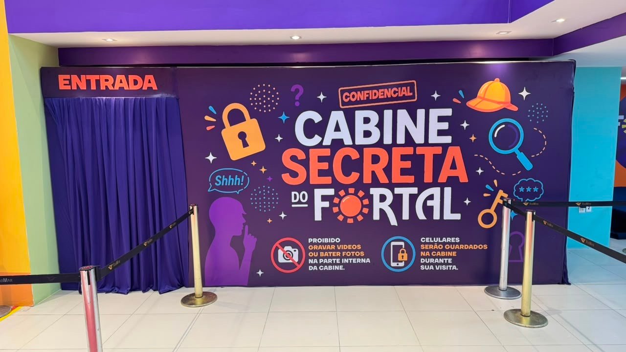 Fortal realiza experiência imersiva na Cabine Secreta no RioMar Fortaleza